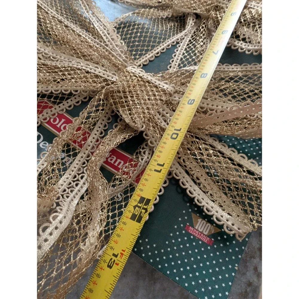 Vintage Trim‎ A Home Gold Christmas Bows, Brand New